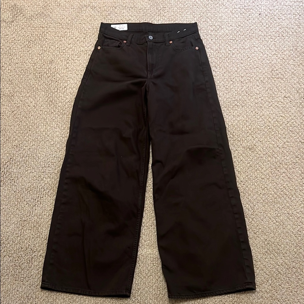 Gap Brown baggy mid rise jeans